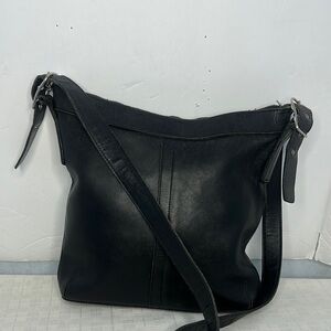 Coach # 9188 Legacy  Duffle Black Leather Crossbody Bag Purse